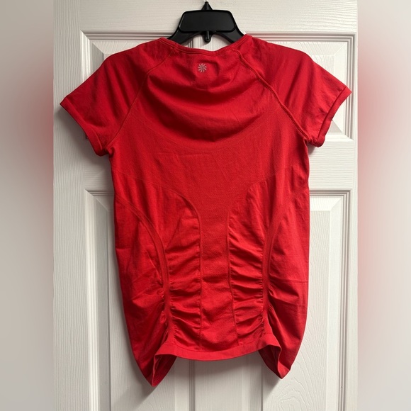 Athleta Red Fastest Track Athletic Tee Size Large - Picture 4 of 5